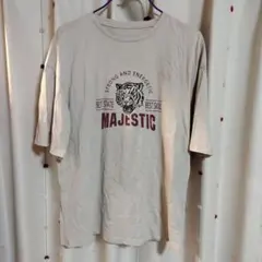 MAJESTIC タイガーロゴ 半袖Tシャツ ベージュのサムネイル