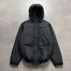 00s old NIKE all black nylon padding jktのサムネイル