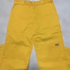 ティーンズダブルニーワークパンツイエローサイズ表記w34