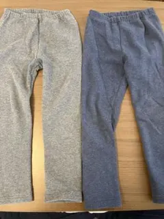 子供服　キッズ　ユニクロ　フリースレギンス　グレー　ネイビー　110cmセット