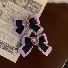 リボン型ヘアピン 2個セット