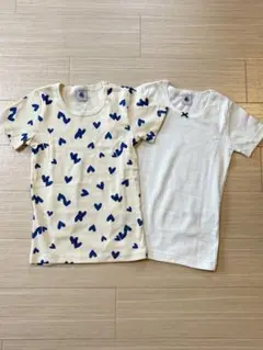 Petit Bateau 半袖Tシャツ 6ans 2枚組 肌着