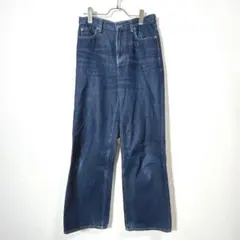 UNIQLO ユニクロ　ワイドストレートジーンズ　ネイビー　23(58.5㎝)
