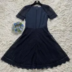 トミーヒルフィガー ワンピース M ネイビー レース