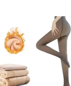 透け感タイツ レディース 冬秋　ストッキング風 着圧タイツ