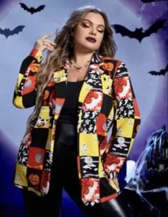 ハロウィン★ブレザー★ボタン付き★4XL★ジャケット★レディース★SHEIN