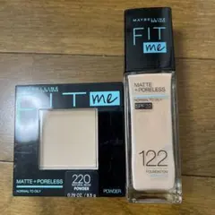 MAYBELLINE FIT ME パウダー220 & ファンデーション122