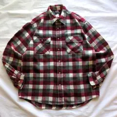 90s オールドユニクロ ベビーネルシャツ ブロックチェック オーバーサイズXL