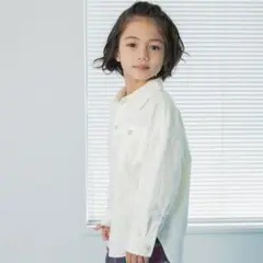 ブリーズ　スタンドカラーシャツ　アイボリー