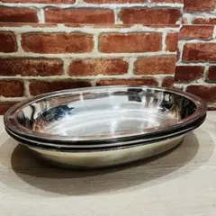 K3165【厨房用品】yukiwa 小判チェーフィングディッシュ 3枚セットのサムネイル