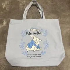 ピーターラビット トートバッグ エコバッグ 青