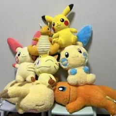 【豪華7体セット】ポケモン ぬいぐるみ まとめ売り（ピカチュウ・カイリュー 他）