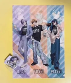 にじさんじ　3SKM　榊ネス　くら寿司　コラボ　缶バッジ　クリアファイル　セット