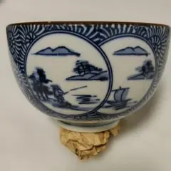 青花　白磁　骨董　アンティーク　染付　金継ぎ　煎茶碗 青花 白磁 骨董 アンティーク 染付 金継ぎ 煎茶碗 - メルカリ