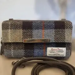 Harris Tweed ハリスツイード　財布　ポシェット　ショルダー　バッグ