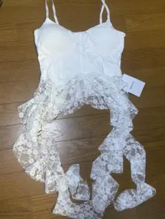 MATU:TA ホワイトレースフリルキャミソール