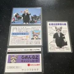 昭和レトロ　なめ猫カードセット4枚