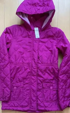 GAPキッズ ピンク 中綿コート フード付き 160