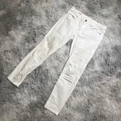 無印良品 ムジルシリョウヒン（26）スキニー パンツ ズボン 白 ホワイト