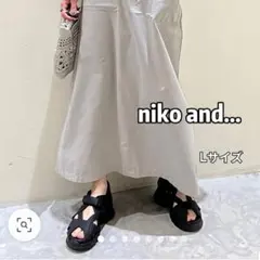 niko and...　新品オリジナルハードソールスニーカーサンダル　ブラックLのサムネイル