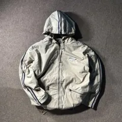 90s 00s ジップパーカー ドローコード ジャケット 袖ライン スノボ
