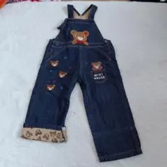 半額以下☆タグ付き☆ミキハウス　プッチー君のオーバーオール(90)