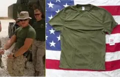 米軍放出品 未使用 USMC　OD　Ｔ−シャツ　XL　ドライ　TS961のサムネイル