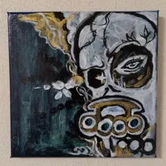 田中拓馬 油彩原画 0号「Rebirth Skull」スカル 一点物 - メルカリ