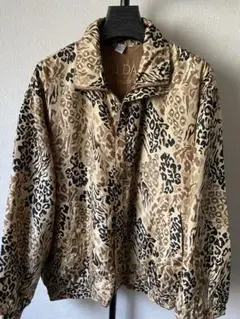 【Vintage】シルク ブルゾン▪フルジップ ハイネック 総柄 90's