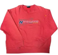 ク*ロ様 new balance ニューバランス 赤 トレーナー・スウェット L