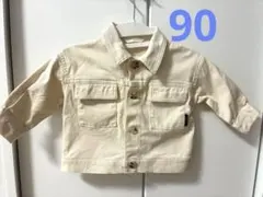 【匿名配送】春物ジャケット/アウター(オフホワイト)サイズ90