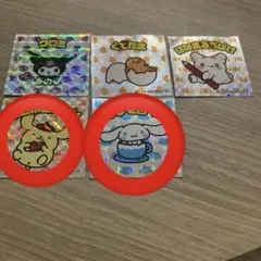 サンリオキャラクターズマンシール　シナモ、ポムポム
