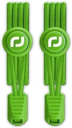 RJ-Sport ゴム製結ばない靴ひも　グリーン スニーカー　伸びる靴紐　簡単