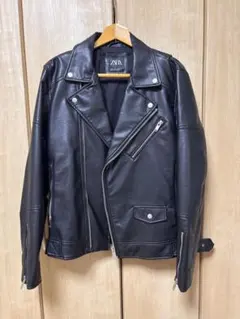 レザー zara メンズジャケット フェイクレザーボンバージャケット Zara