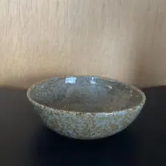 水色 薄茶色 陶器 ボウル 器