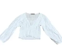 ZARA ホワイト ブラウス Sサイズのサムネイル