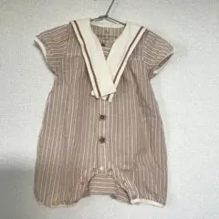 新品未使用品　ORGANIC COTTON セーラー襟 ロンパース 60-70