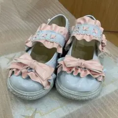 ロリータ パンプス リボン サックス