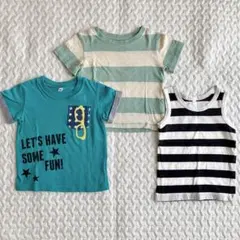 男の子タンクトップ半袖Tシャツ3枚夏セット 無印良品 西松屋