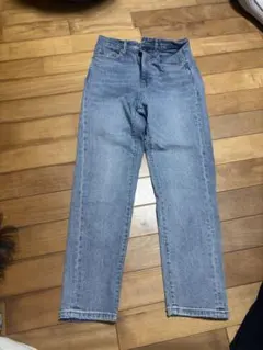 しまむら デニムパンツ レディース L ライトブルー ウエストゴム