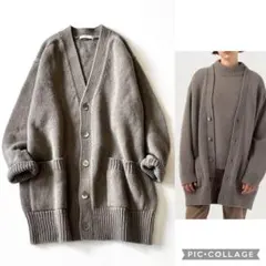 ▼極美品✨ギャルリーヴィー【S】ファインウール Vネックロングカーディガン