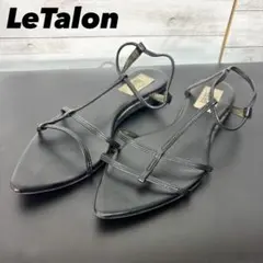 LeTalon ストラップサンダル 華奢デザイン S ブラックルタロン