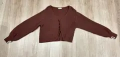 ブラウンニット、カーディガン LOWRYSFARM