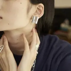 Nothing And Others Wave square Earring