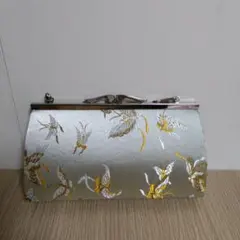 2WAY 刺繍 パーティー・和装バッグ 蝶々柄 チェーン付き クラッチ