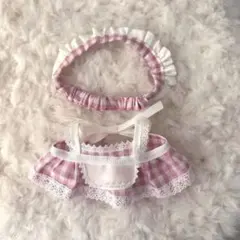 10cm 11cm 12cm ぬいぐるみ　メイド　服　ワンピース　ヘッドドレス