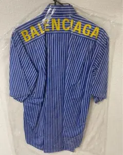 BALENCIAGAバレンシアガ バックプリントシャツ ストライプ 34サイズ 