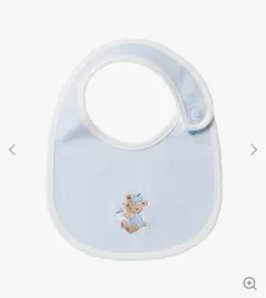 familiar 水色 クマ刺繍 スタイ