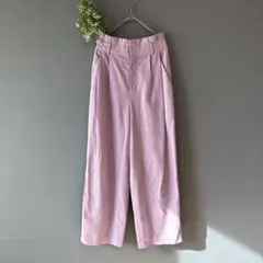 ビューティー&ユース［M］上品ナチュラル◎リネンブレンドハイウエストワイドパンツ