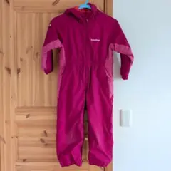 子ども用フード付きピンクジャンプスーツ